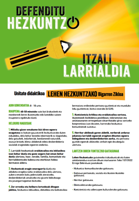 Segundo ciclo primaria euskera